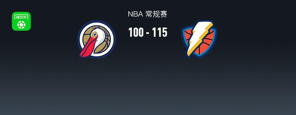 NBA戰(zhàn)報：雷霆115-100鵜鶘取NBA4連勝，阿龍-威金斯28+7+7