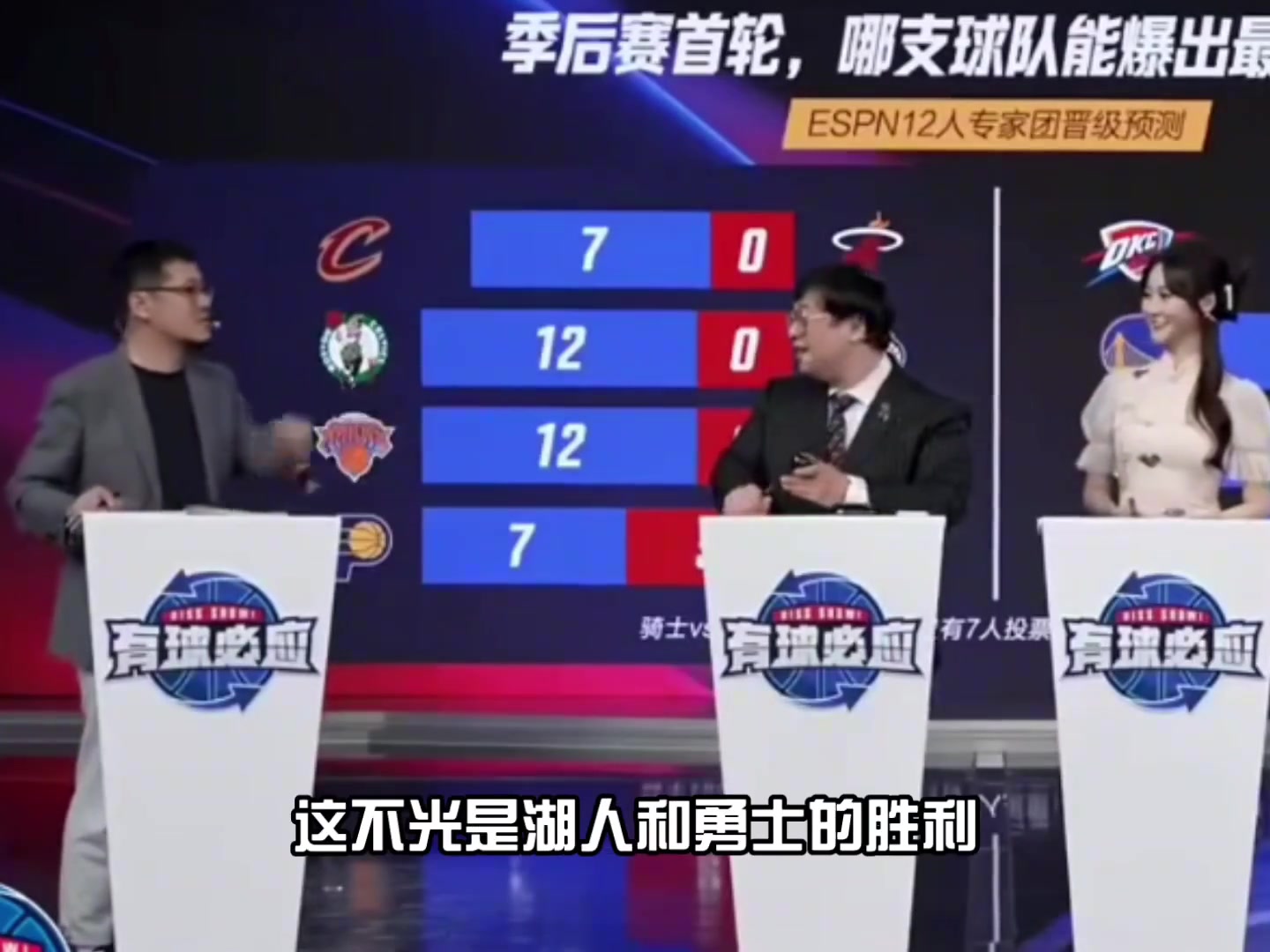 楊毅：湖人和勇士贏球，是NBA和轉播平臺的需要！