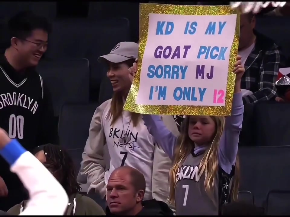 小球迷表示杜蘭特才是我的goat！阿杜給整害羞了