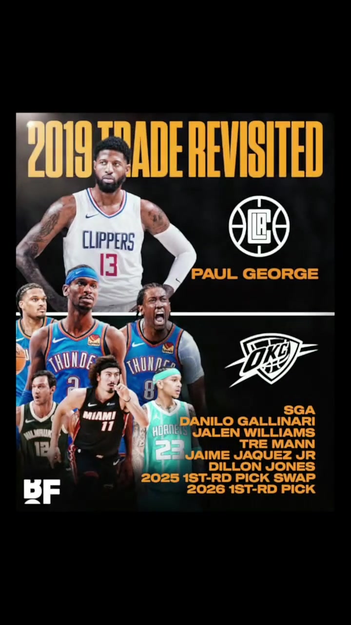 SGA拿MVP！當年快船9換1得喬治是史上最糟糕交易嗎？