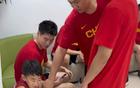 周琦子探班男籃，與趙睿胡明軒暢聊